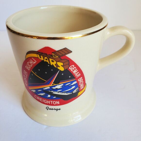 UARS Upper Atmosphere Research Satellite Coffee Mug Vtg 1991 Queen's China - Picture 1 of 6
